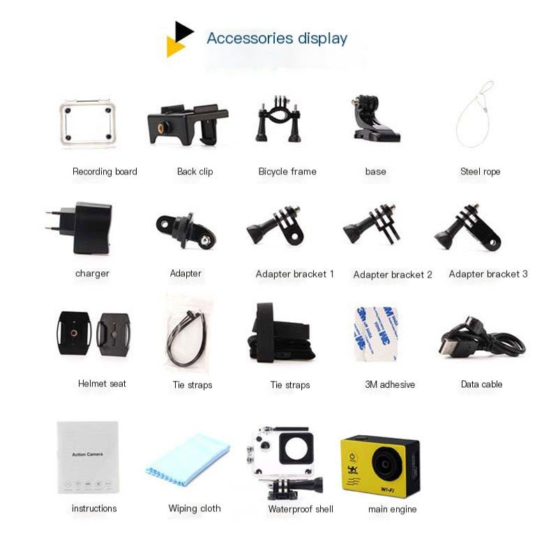 4K HD Waterproof Sports Camera with WiFi - F60 Model - CCOOPZ COLLECTIVE