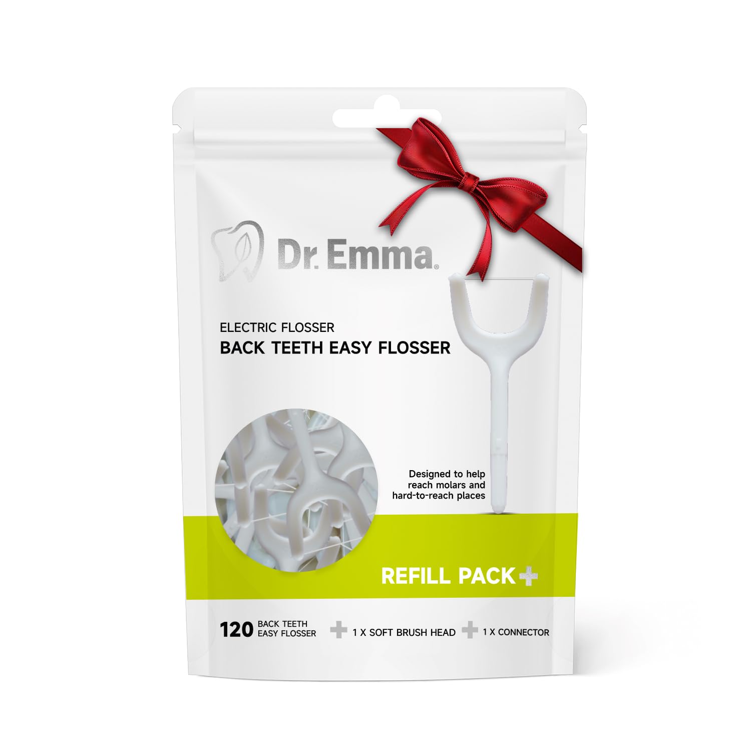 Dr. Emma Floss Picks Replaceable Back Teeth Easy Flosser for Electric Flosser Flosser Kit for Teeth Cleaning Gum Stimulator 120 Count - CCOOPZ COLLECTIVE