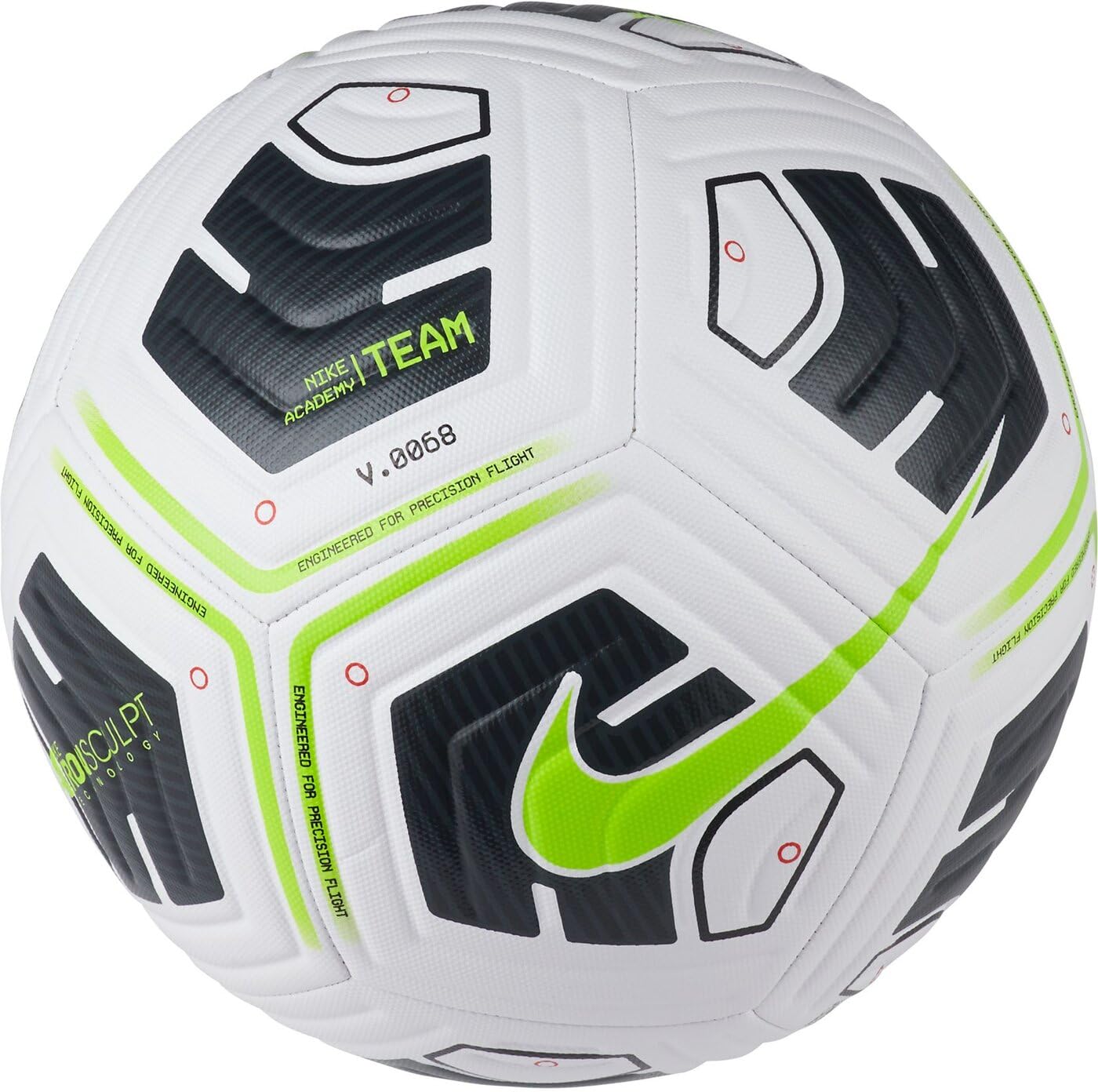 Nike Academy - Team Fußball Ball 5 White / Black / Volt - CCOOPZ COLLECTIVE