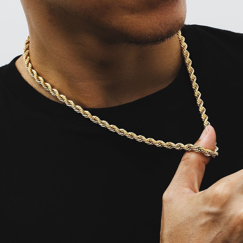 Trendy 18K Gold Plated Stainless Steel Twist Chain Necklace - CCOOPZ COLLECTIVE
